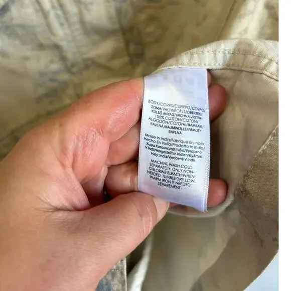 Chaps x Ralph Lauren Women's Cream Jacket with Blue Accents. Size L - Picture 4 of 6